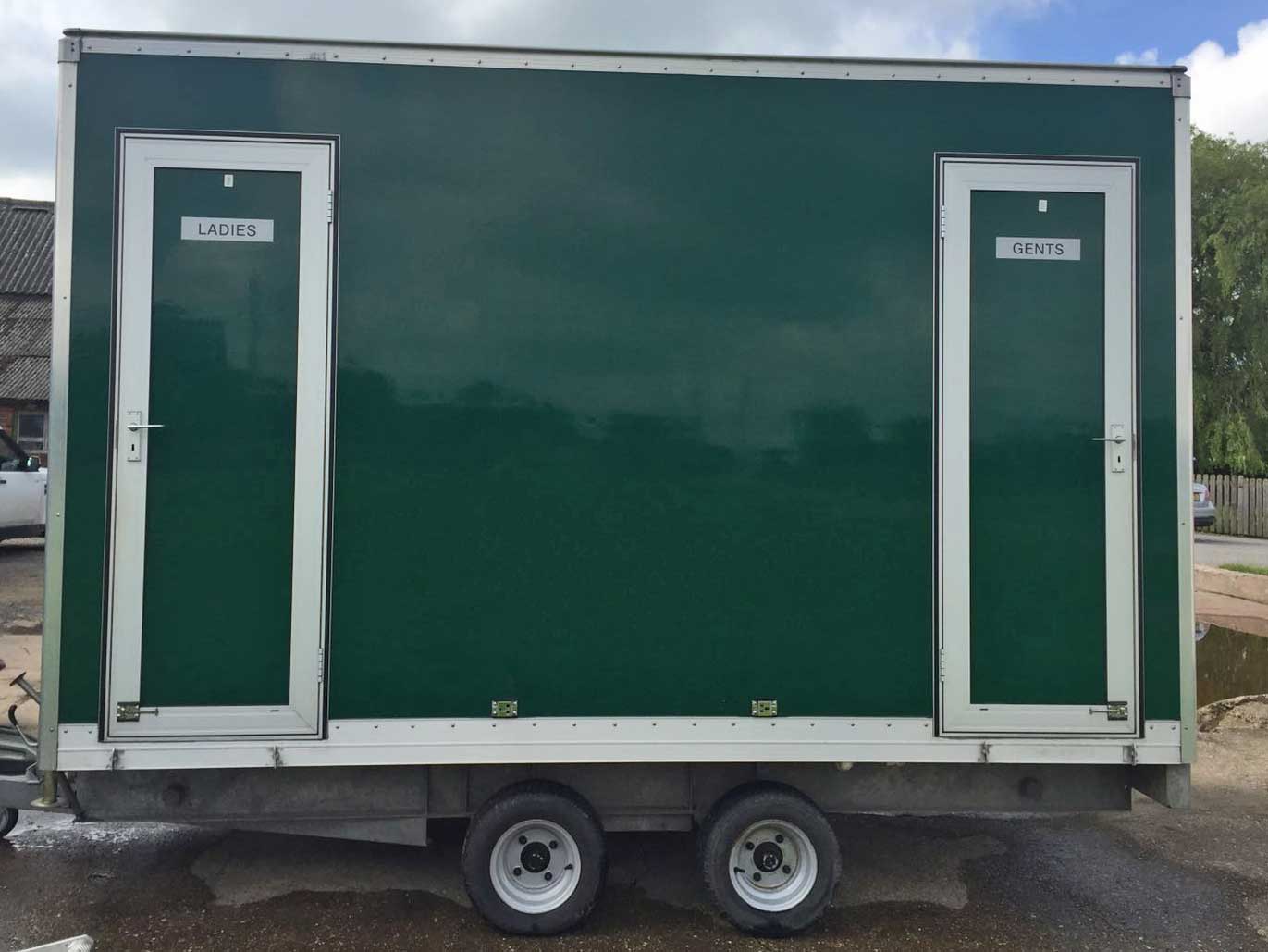 2+1 Mens and Ladies Toilet Trailer hire